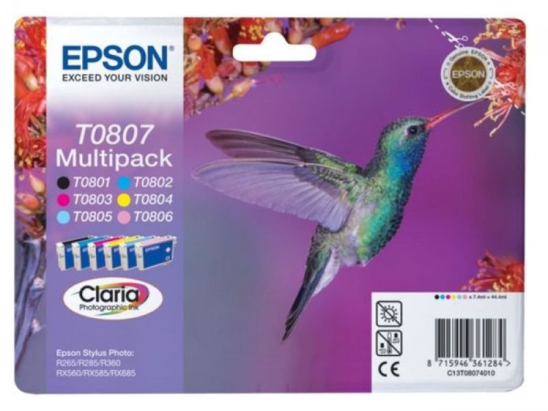 Epson T0807 Multipack Ink Cartridge