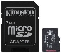 Kingston Industrial microSD 16GB C10 A1 pSLC Card + SD Adapter