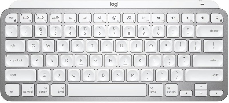 Logitech MX Keys Mini Backlit Bluetooth Wireless Keyboard for Mac, Pale Grey