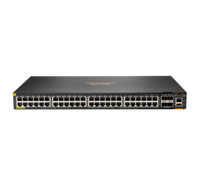 HPE Aruba 6200F 48G Class4 PoE 4SFP+ 370W Managed L3 Gigabit Ethernet PoE 1U Switch
