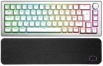 Cooler Master CK721 Wireless RGB Mechanical 65% Keyboard with Bluetooth - Red Switch, Silver White