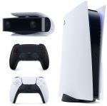 Sony PlayStation 5 Console with Extra Midnight Black DualSense Controller & HD Camera