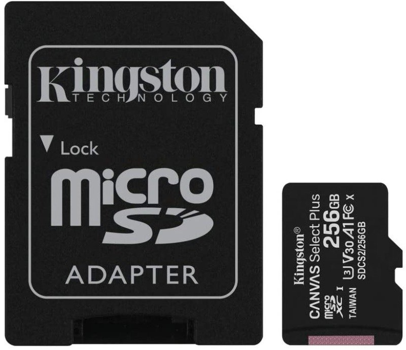 Kingston Canvas Select Plus 256GB microSD Memory Card with Adapter