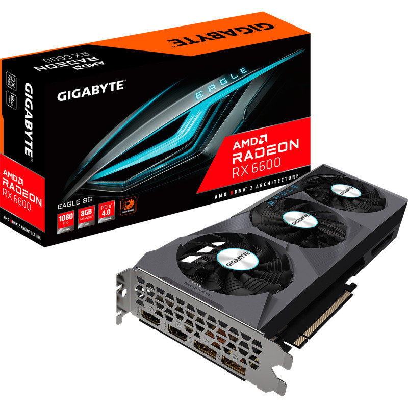 Gigabyte AMD Radeon RX 6600 EAGLE Graphics Card for Gaming - 8GB