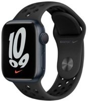 Apple Watch Series 7 GPS 41mm Midnight Aluminium Case with Anthracite/Black Nike Sport Band - Regular