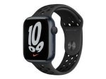 Apple Watch Nike Series 7 GPS, 45mm Midnight Aluminium Case with Anthracite/Black Nike Sport Band - Regular