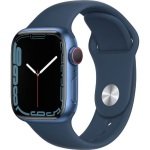 Apple Watch Series 7 GPS + Cellular, 41mm Blue Aluminium Case with Abyss Blue Sport Band - Regular