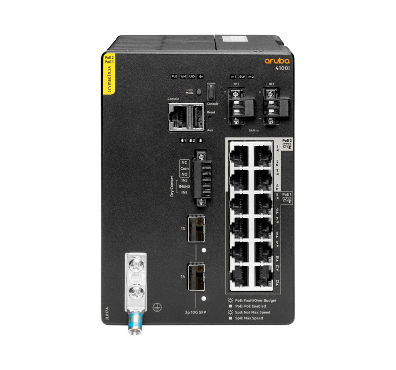 HPE Aruba 4100i Managed L2 Gigabit Ethernet (10/100/1000) Power over Ethernet (PoE) 4U Switch