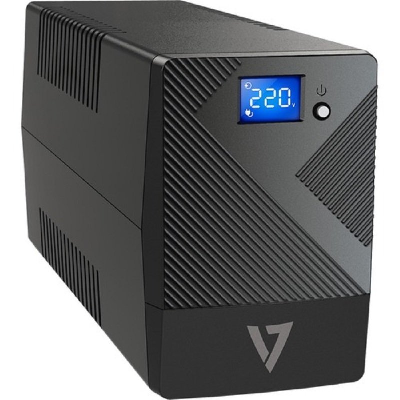 V7 UPS 600VA Desktop UPS with 6 Outlets Touch LCD (UPS1P600E)