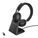 Jabra Evolve2 65 UC Stereo Headset with Charging Stand, Black