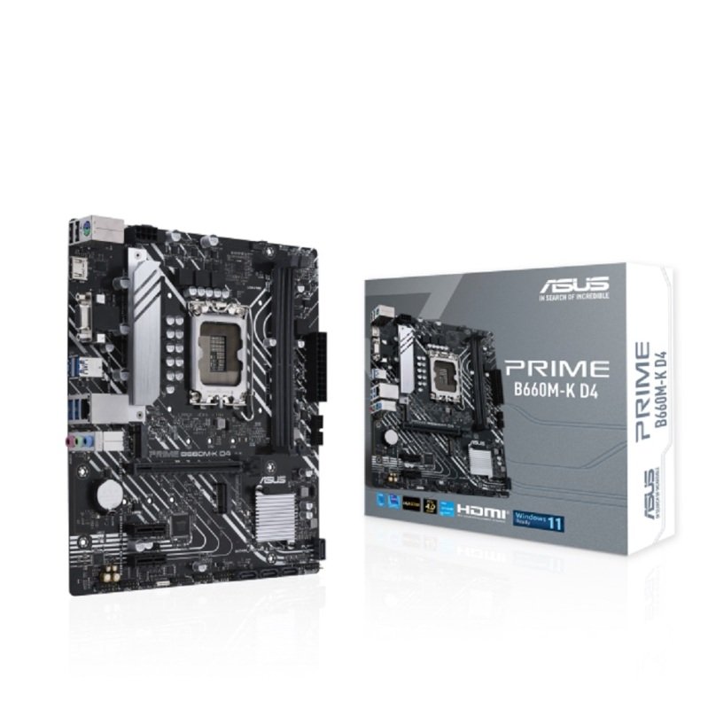 ASUS Intel PRIME B660M-K D4 LGA 1700 DDR4 Micro ATX Gaming Motherboard
