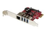 EXDISPLAY StarTech.com 3-Port PCI Express USB 3.0 Card + Gigabit Ethernet