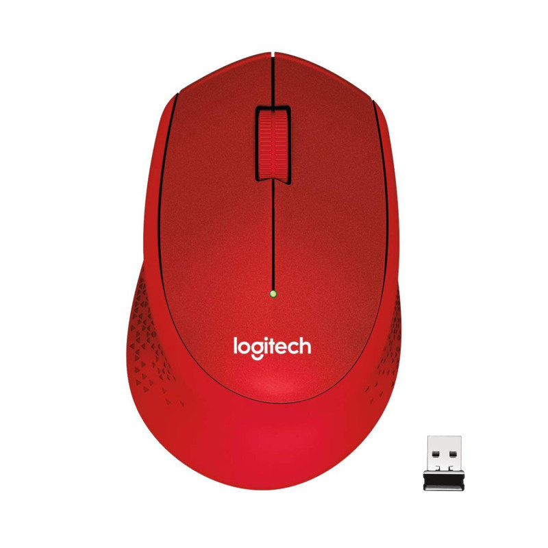 Logitech M330 Silent Plus Wireless Mouse - Red