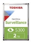 Toshiba 2TB S300 Surveillance 3.5" SATA Internal Hard Drive 128MB Cache 180TB/Year workload (SMR)