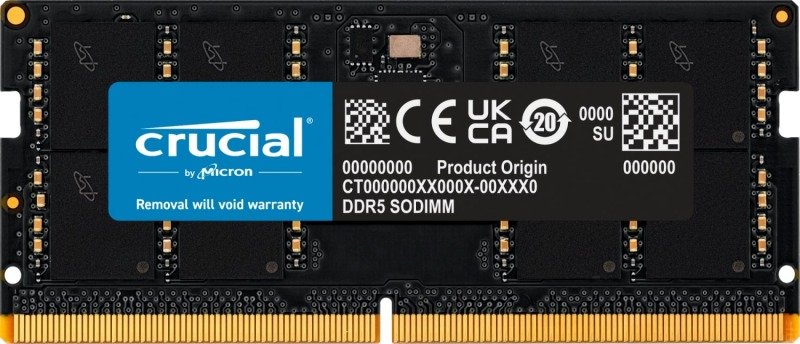 Crucial 32GB (1x32GB) 4800MHz CL40 DDR5 SODIMM Memory