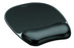 Fellowes Crystal Gel Mouse Pad Wrist Rest - Black