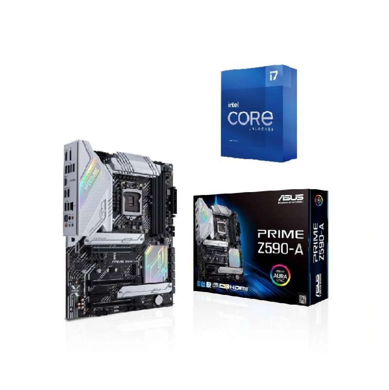 ASUS PRIME Z590-A ATX Motherboard + Intel Core i7 11700K Processor Bundle