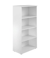 First 4 Shelf Wooden Bookcase 800x450x1600mm White KF803706