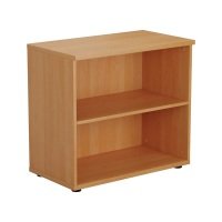 First 1 Shelf Wooden Bookcase 800x450x700mm Beech KF803775