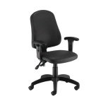 First Calypso Operator Chair with Adjustable Arms Polyurethane Black KF822882