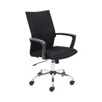 First One Task Chair with Arms Mesh Back Black KF90883