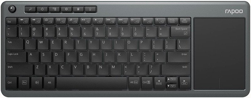 Rapoo K2600 2.4GHz Wireless Touch Multimedia Keyboard Grey UK Layout