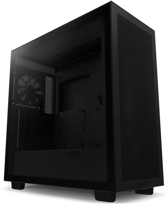 NZXT H7 Flow RGB ATX Mid-Tower Case with RGB Fans Black CM-H71FB