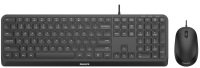 Philips SPT6207B Wired Keyboard and Mouse Deskset Combo, Black
