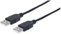 Manhattan USB-A to USB-A Cable 3m Black