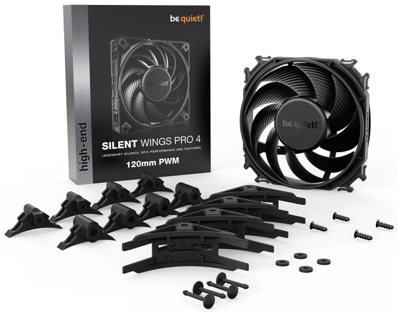 be quiet! 120mm Silent Wings Pro 4 PWM Fan