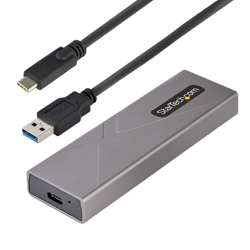 Startech USB-C 10Gbps to M.2 NVMe or M.2 SATA SSD Enclosure - Tool-free External M.2 PCIe/SATA NGFF 