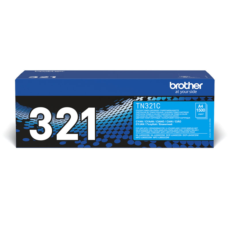 Brother TN-321C Cyan Toner Cartridge - 1,500 Pages