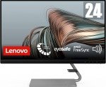Lenovo Q24i-1L 24" FHD Monitor with Eyesafe (IPS, 75Hz 4ms, HDMI VGA, FreeSync, Speakers, Tilt)