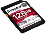 Kingston 128GB Canvas React Plus SDXC UHS-II 300R/260W U3 V90 for Full HD/4K/8K