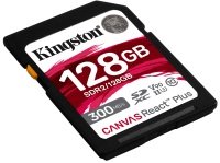 Kingston 128GB Canvas React Plus SDXC UHS-II 300R/260W U3 V90 for Full HD/4K/8K