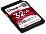 Kingston 32GB Canvas React Plus SDHC UHS-II 300R/260W U3 V90 for Full HD/4K/8K