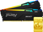 Kingston FURY Beast RGB 16GB DDR5 5200MHz Desktop Memory for Gaming
