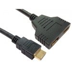 Xenta 35cm HDMI M to 2x F Splitter Cable