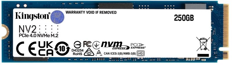 Kingston NV2 250GB PCIe Gen4 NVMe M.2 SSD