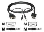 C2G, HD15 M/M UXGA Monitor Cable with 3.5mm Audio, 2m