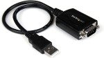 StarTech.com 1 ft USB to RS232 Serial DB9 Adapter Cable with COM Retention - USB to DB9 - USB to Serial Port Adapter