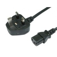 Cables Direct UK Kettle Lead / Power Cable - UK Plug - IEC C13  Socket - 1.8M