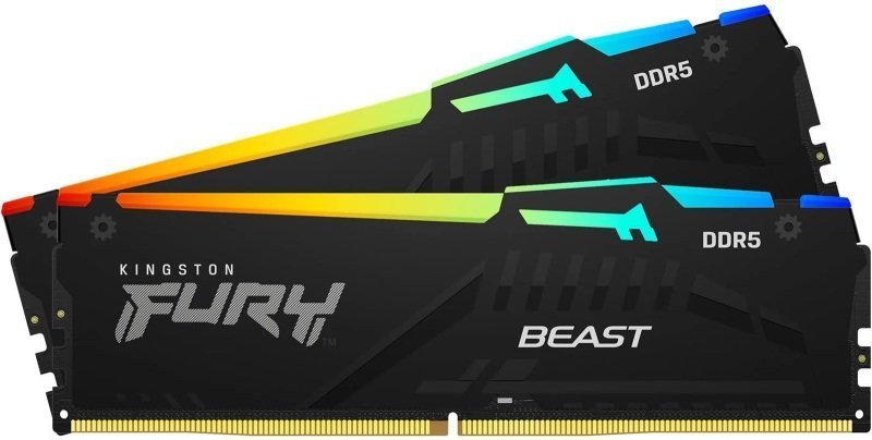 Kingston FURY Beast RGB 32GB 6000MHz DDR5 CL36 AMD EXPO DIMM Memory - Black