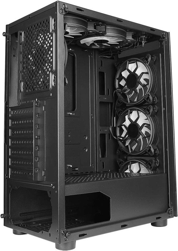 CiT Mirage F6 Mid Tower ATX Gaming PC Case - Black | Ebuyer.com