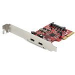 StarTech 2-port 10Gbps USB C PCIe Card - USB 3.1 Gen 2 Type-C PCI Express Host Controller Add-On Card - Expansion Card - USB 3.2 Gen 2x1 PCIe Adapter 15W/port - Windows, macOS, Linux