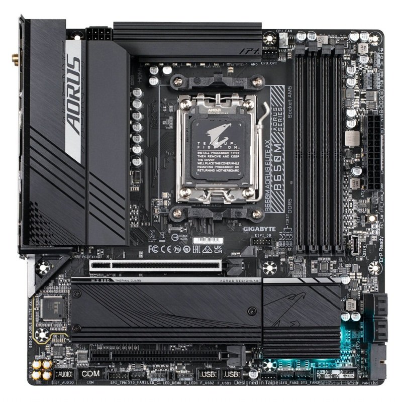 Gigabyte AMD B650M AORUS ELITE AX AM5 DDR5 Micro ATX Gaming Motherboard