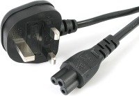 Cables Direct 1.8m Clover Leaf C5 Plug Mains Power Lead / Cable