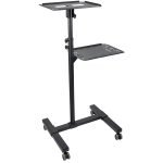 Startech.com Mobile Projector and Laptop Stand/Cart - Heavy Duty Portable Projector Stand (2 Shelves, hold 22lb/10kg each) - Height Adjustable Rolling Presentation Cart w/Lockable Wheels