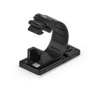 Startech 100 Adhesive Cable Management Clips Black - Network/Ethernet/Office Desk/Computer Cord Organizer - Sticky Cable/Wire Holders - Nylon Self Adhesive Clamp UL/94V-2 Fire Rated