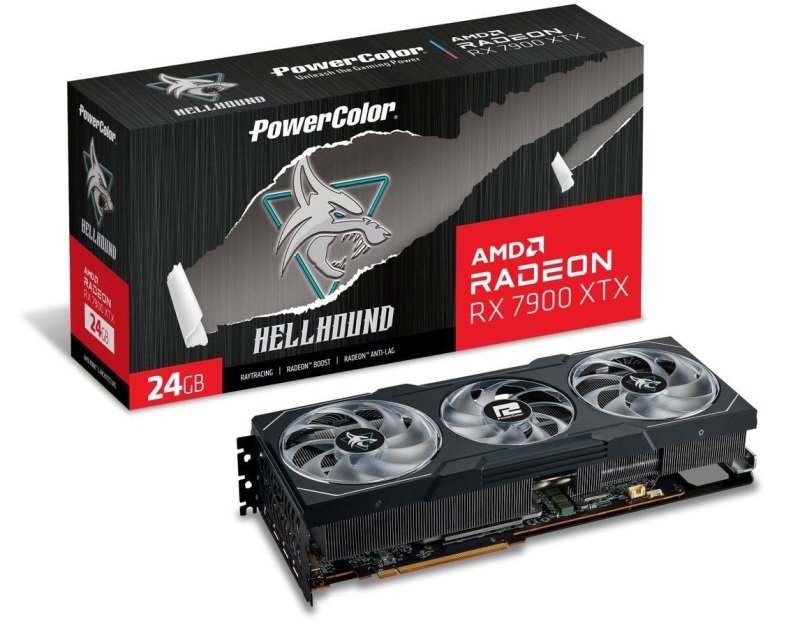 PowerColor AMD Radeon RX 7900 XTX HellHound OC Graphics Card for Gaming - 24GB